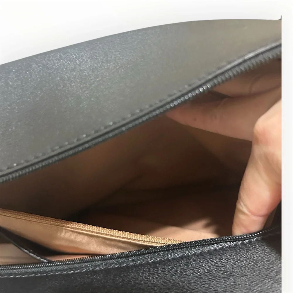 Tory Burch Black Leather Tote Bag